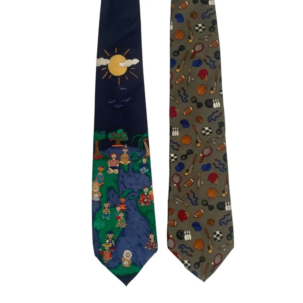 Save the Children Tie Lot Of 2 A World Of Sports children Born Around The World